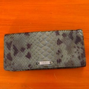 Cole Haan clutch Crocodile gree